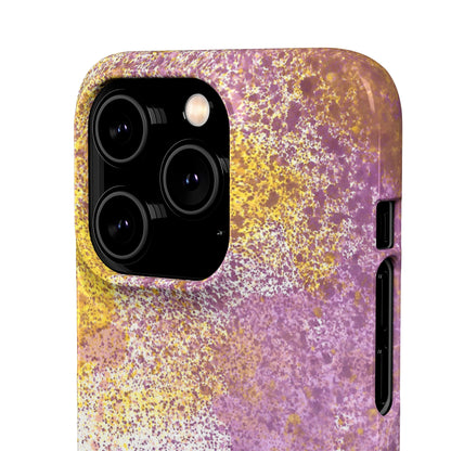 iPhone Samsung Galaxy Pixel5G Snap Case Phone Case Purple Blocks