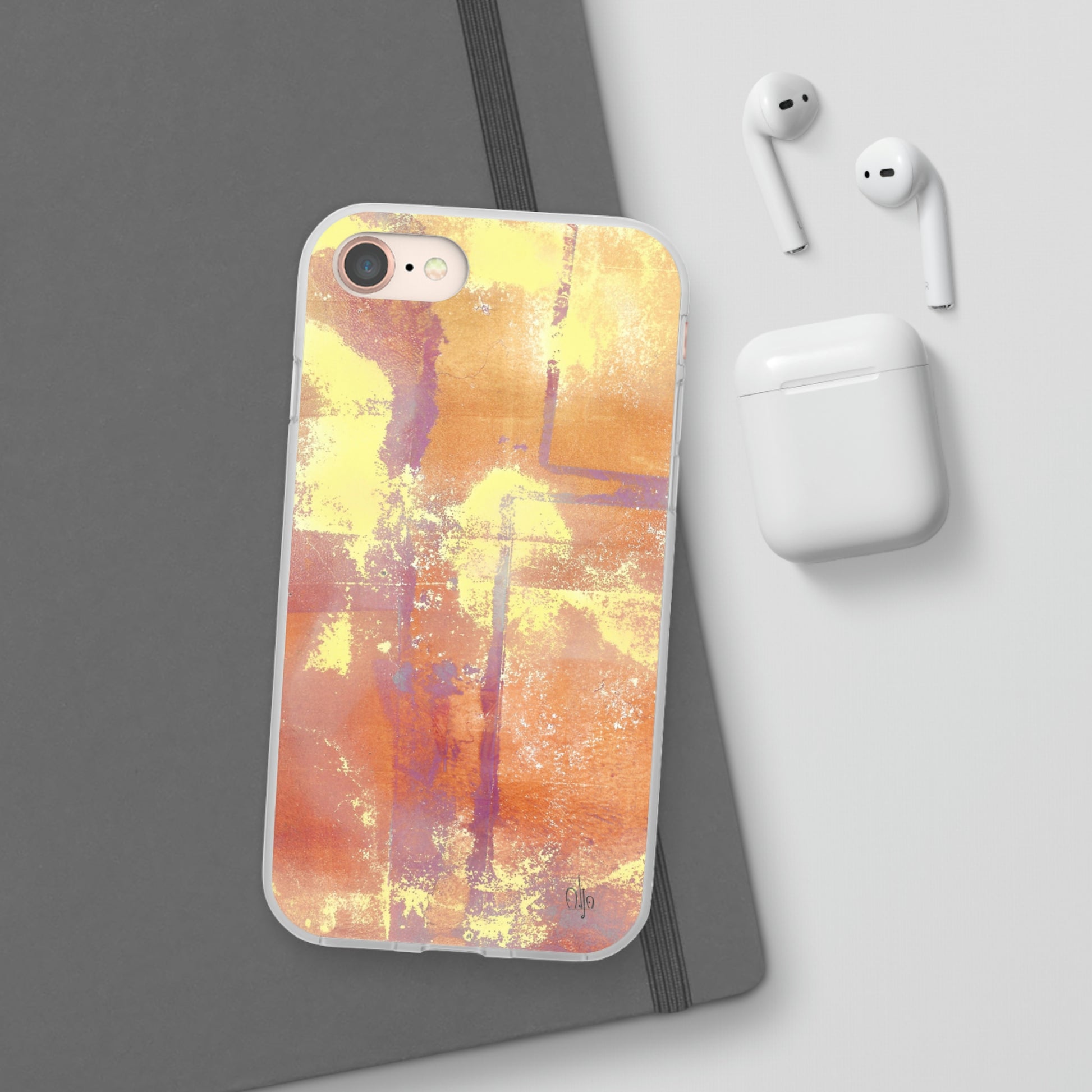 iPhone and Samsung Galaxy Flexi Phone Case Passionate Orange - Alja Design