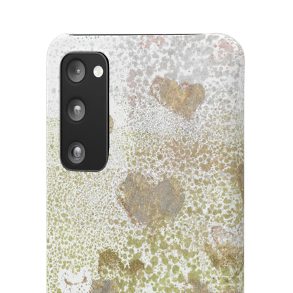 iPhone Samsung Galaxy Pixel5G Snap Case Phone Case Green Hearts