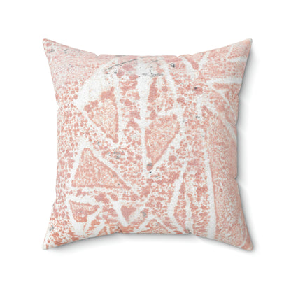 Red Triangles Square Pillow - Alja Design