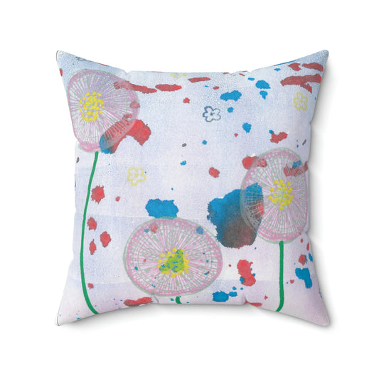 Dandelion Party Square Pillow - Alja Design