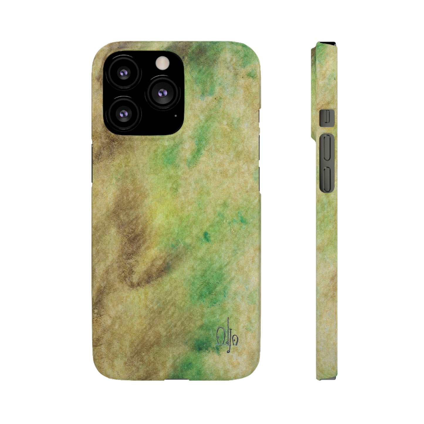 iPhone Samsung Galaxy Pixel5G Snap Case Phone Case Green Marble