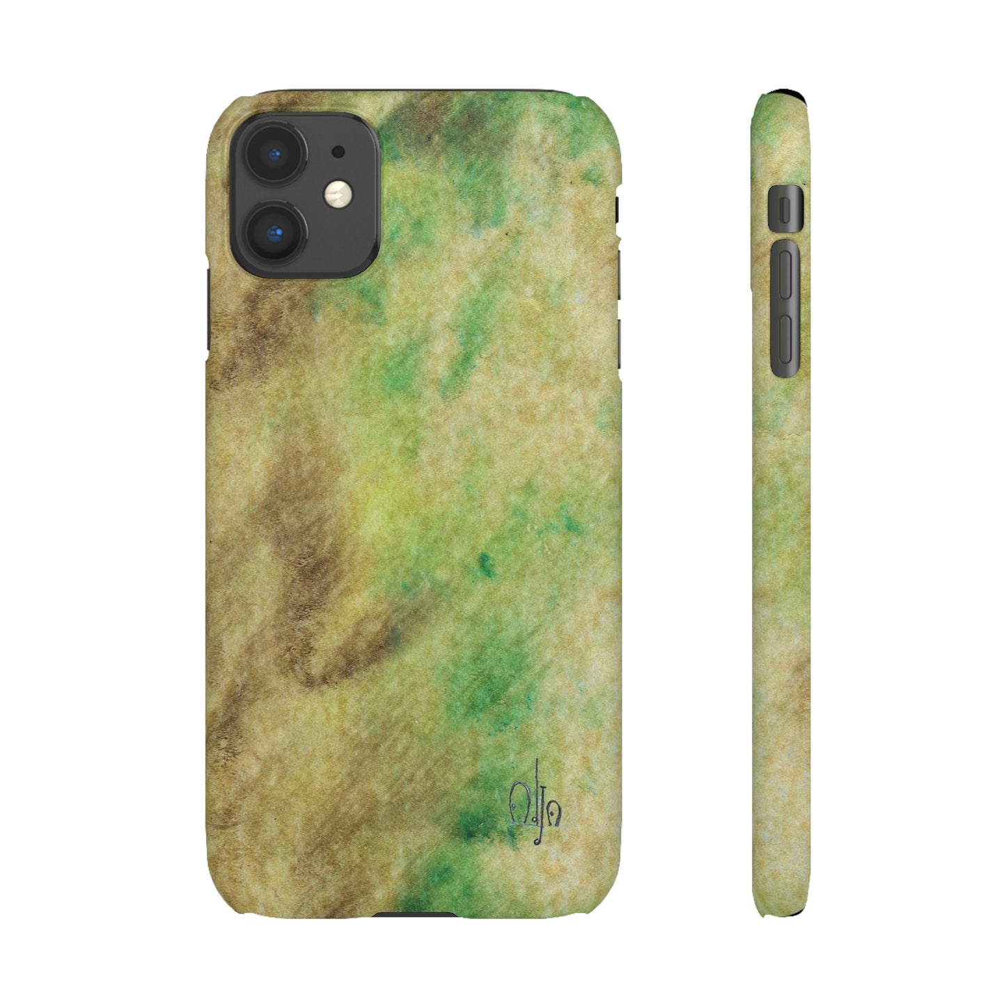 iPhone Samsung Galaxy Pixel5G Snap Case Phone Case Green Marble