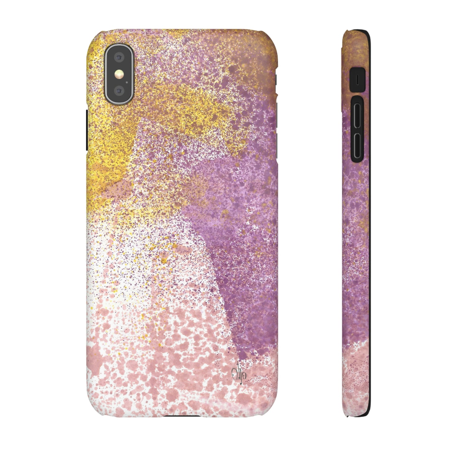 iPhone Samsung Galaxy Pixel5G Snap Case Phone Case Purple Blocks