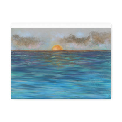 Blue Sunset Canvas Print - Alja Design