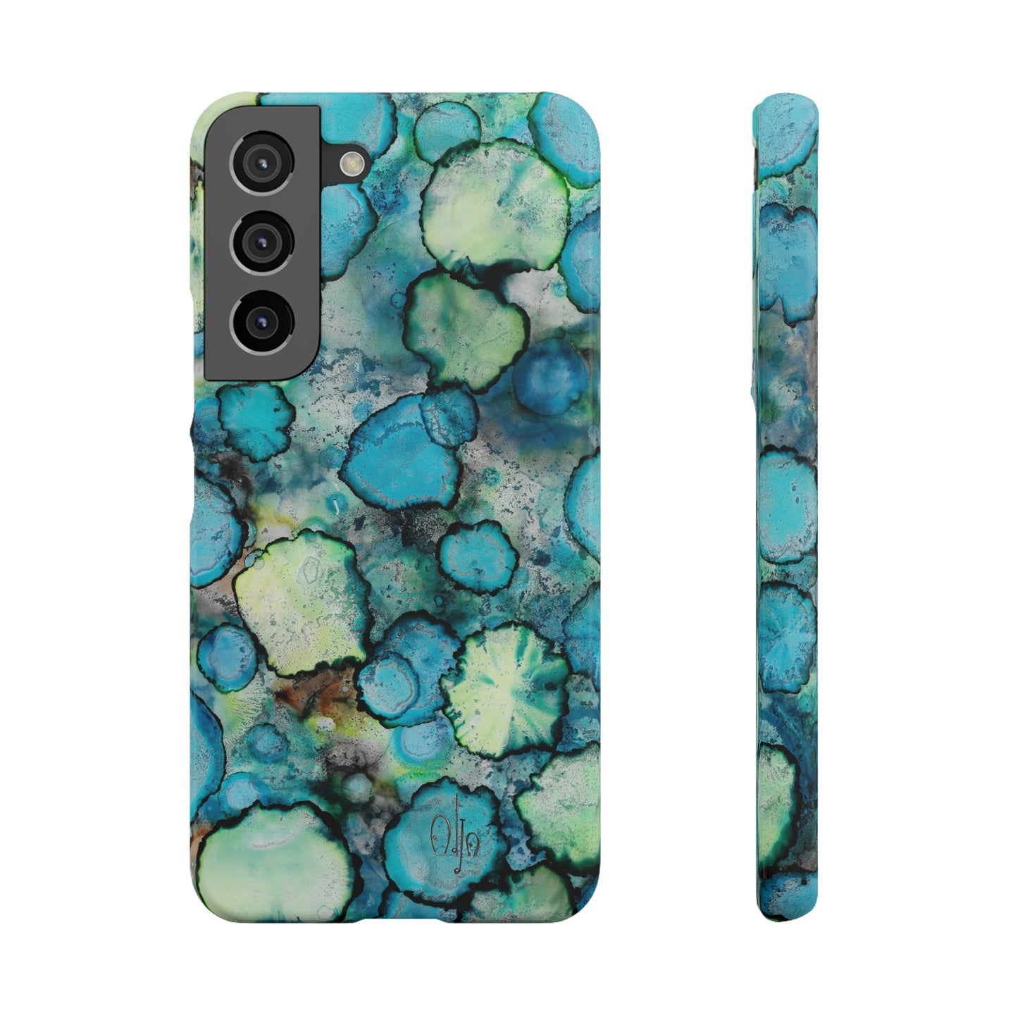 iPhone Samsung Galaxy Pixel5G Snap Case Phone Case Blue Bubbles