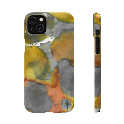 iPhone Samsung Galaxy Pixel5G Snap Case Phone Case Yellow Volcano