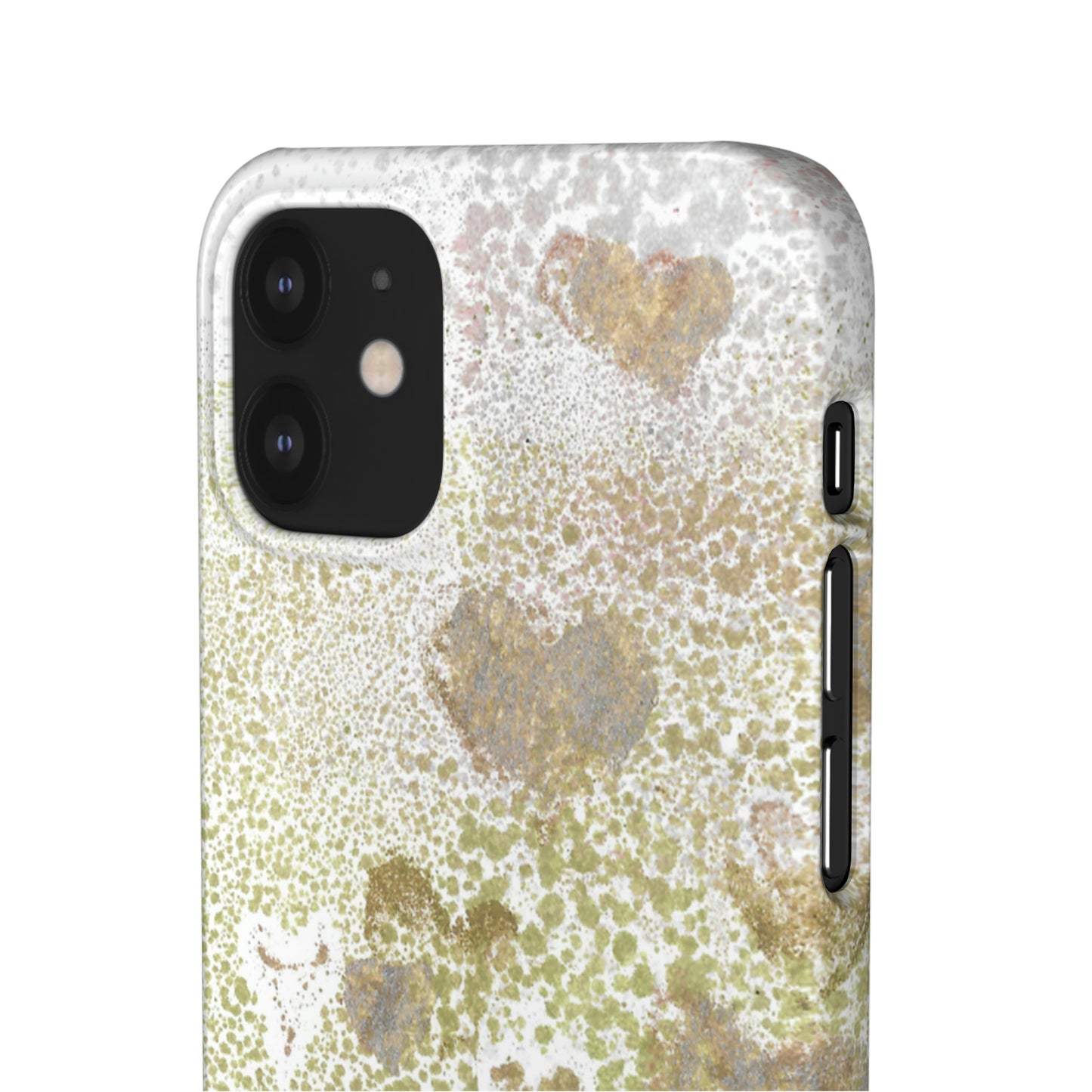 iPhone Samsung Galaxy Pixel5G Snap Case Phone Case Green Hearts