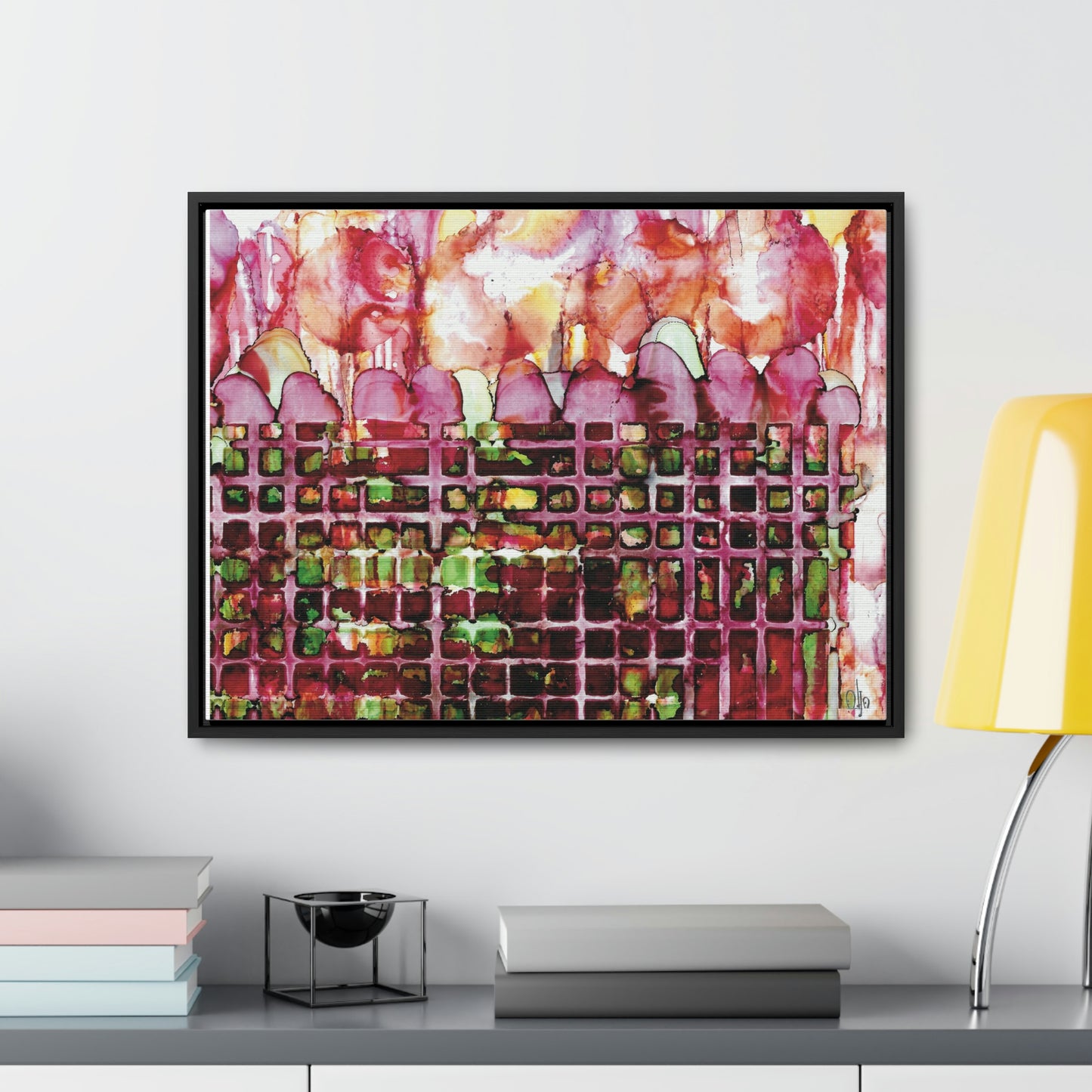 Off the Grid 14 Framed Canvas Print - Alja Design