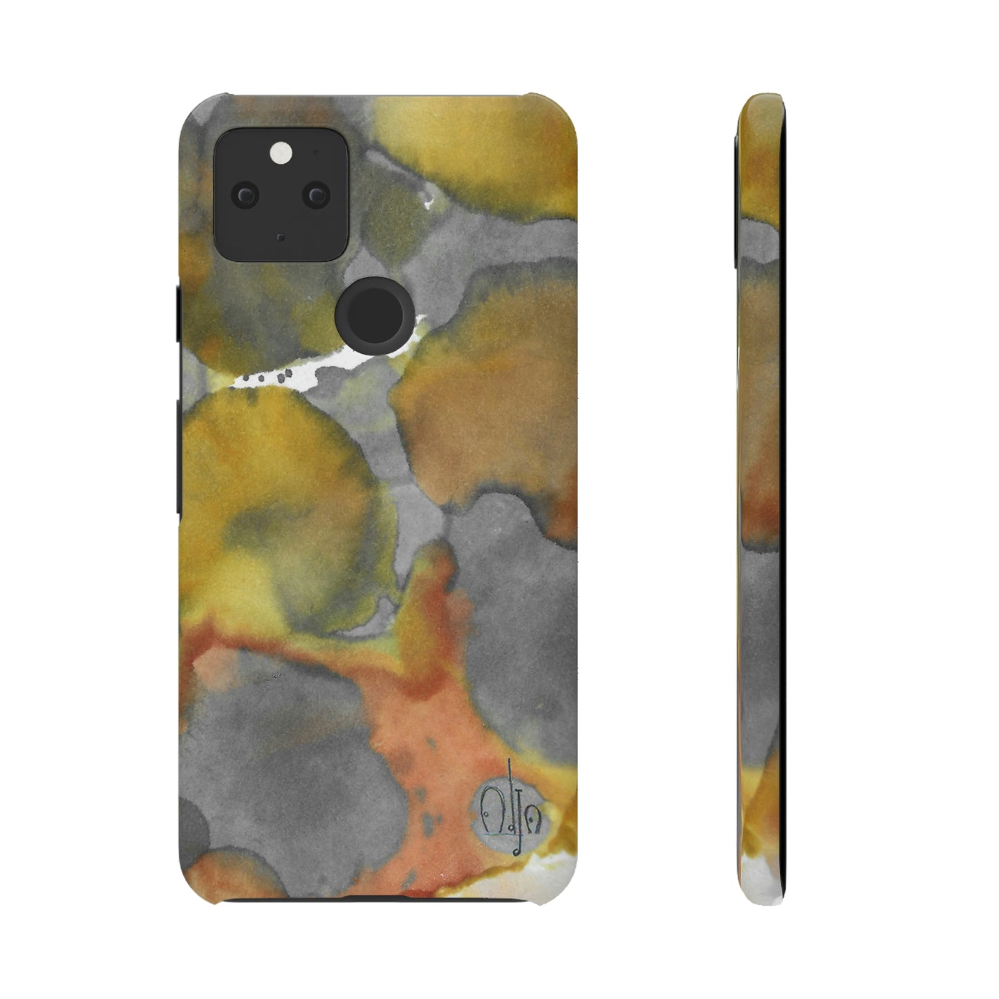 iPhone Samsung Galaxy Pixel5G Snap Case Phone Case Yellow Volcano