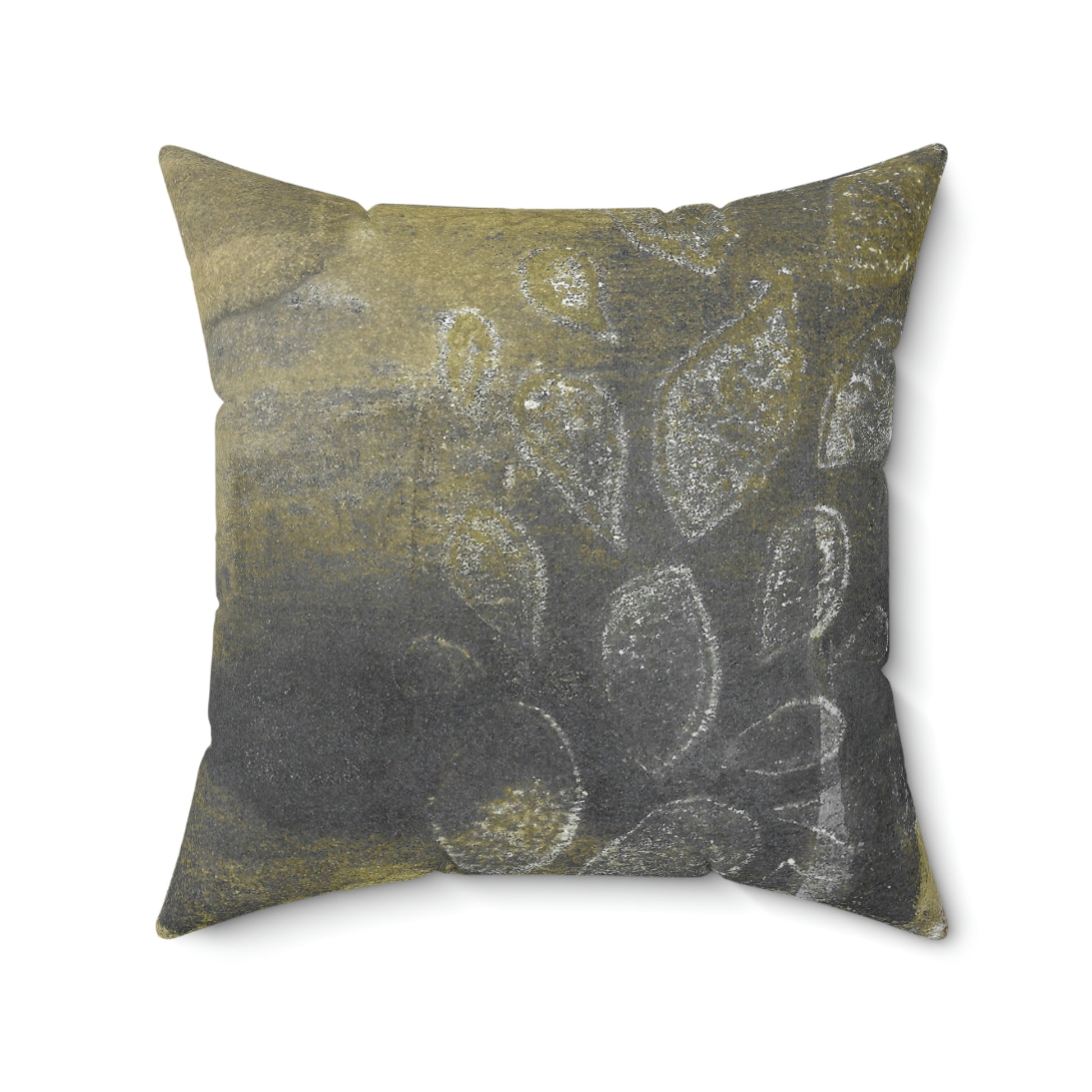Dark Fossils Square Pillow - Alja Design