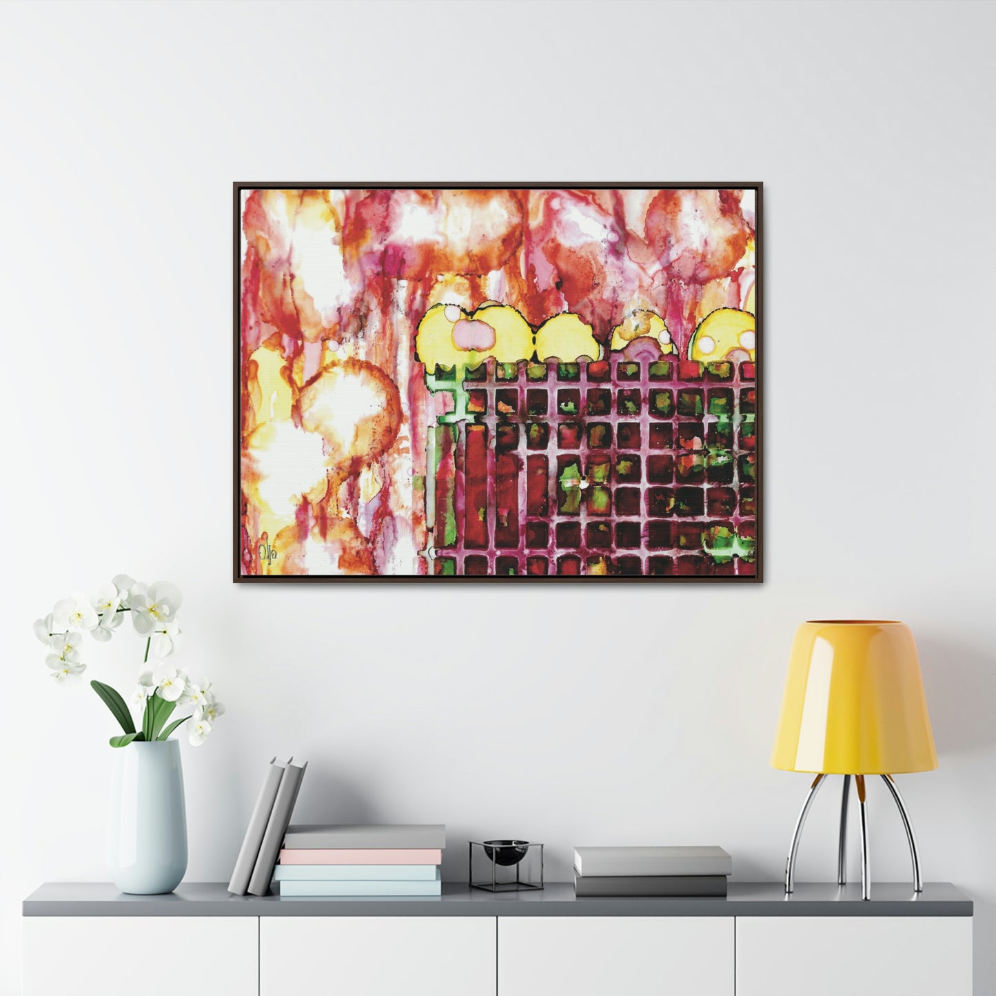 Off the Grid 11 Framed Canvas Print - Alja Design