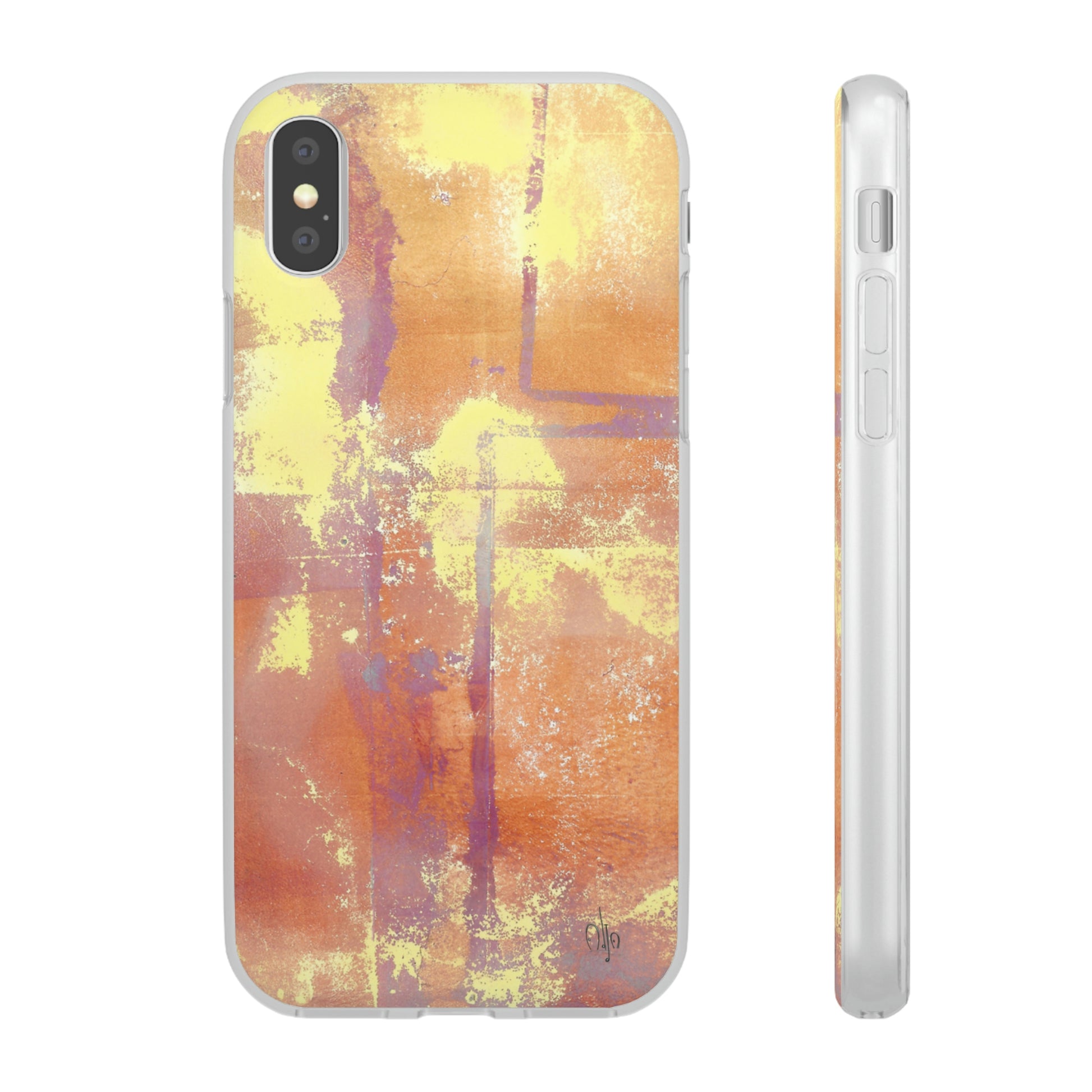 iPhone and Samsung Galaxy Flexi Phone Case Passionate Orange - Alja Design