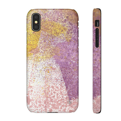 iPhone Samsung Galaxy Pixel5G Snap Case Phone Case Purple Blocks