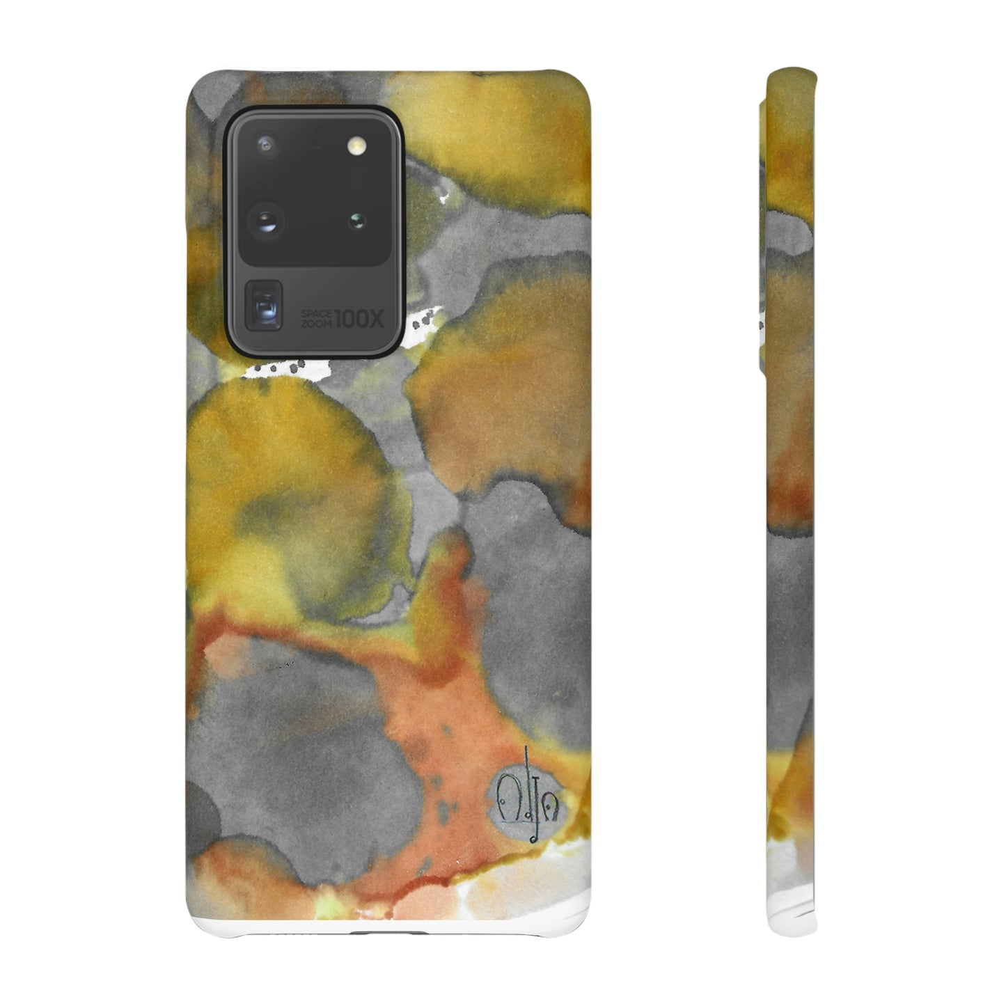 iPhone Samsung Galaxy Pixel5G Snap Case Phone Case Yellow Volcano