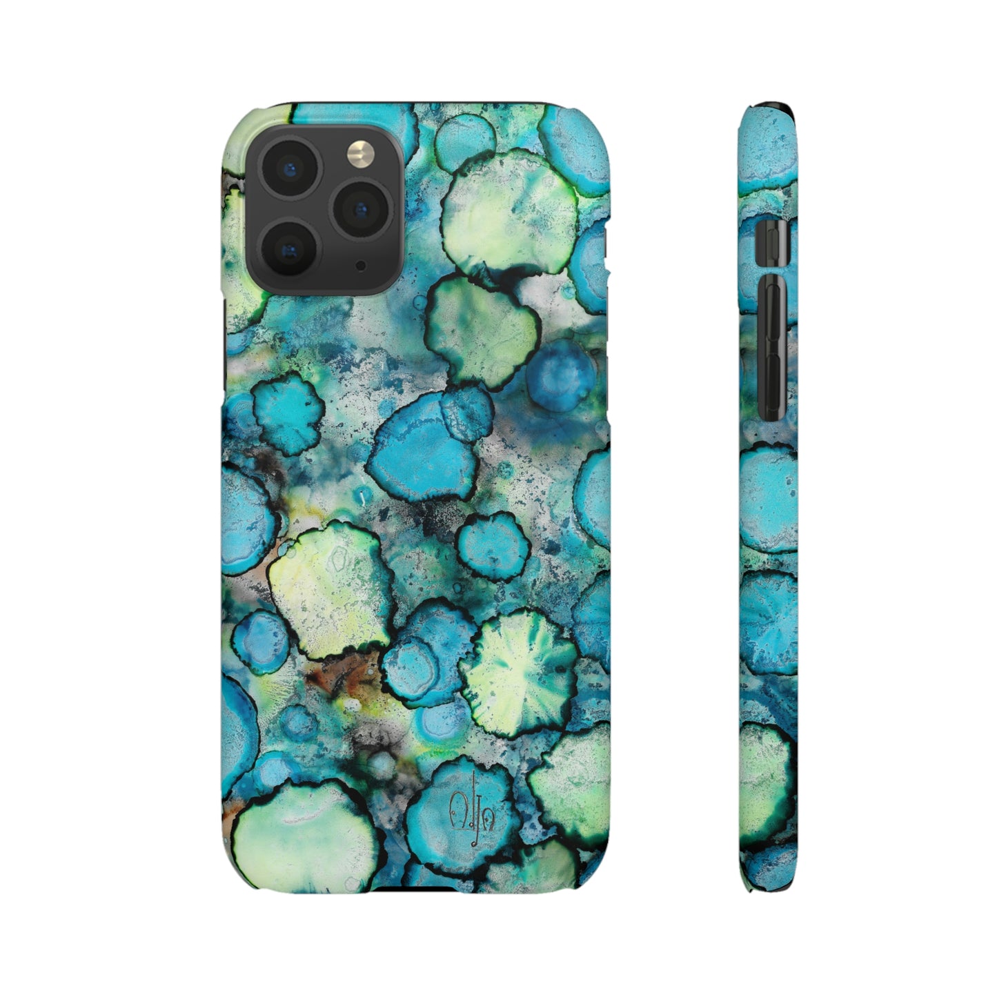 iPhone Samsung Galaxy Pixel5G Snap Case Phone Case Blue Bubbles