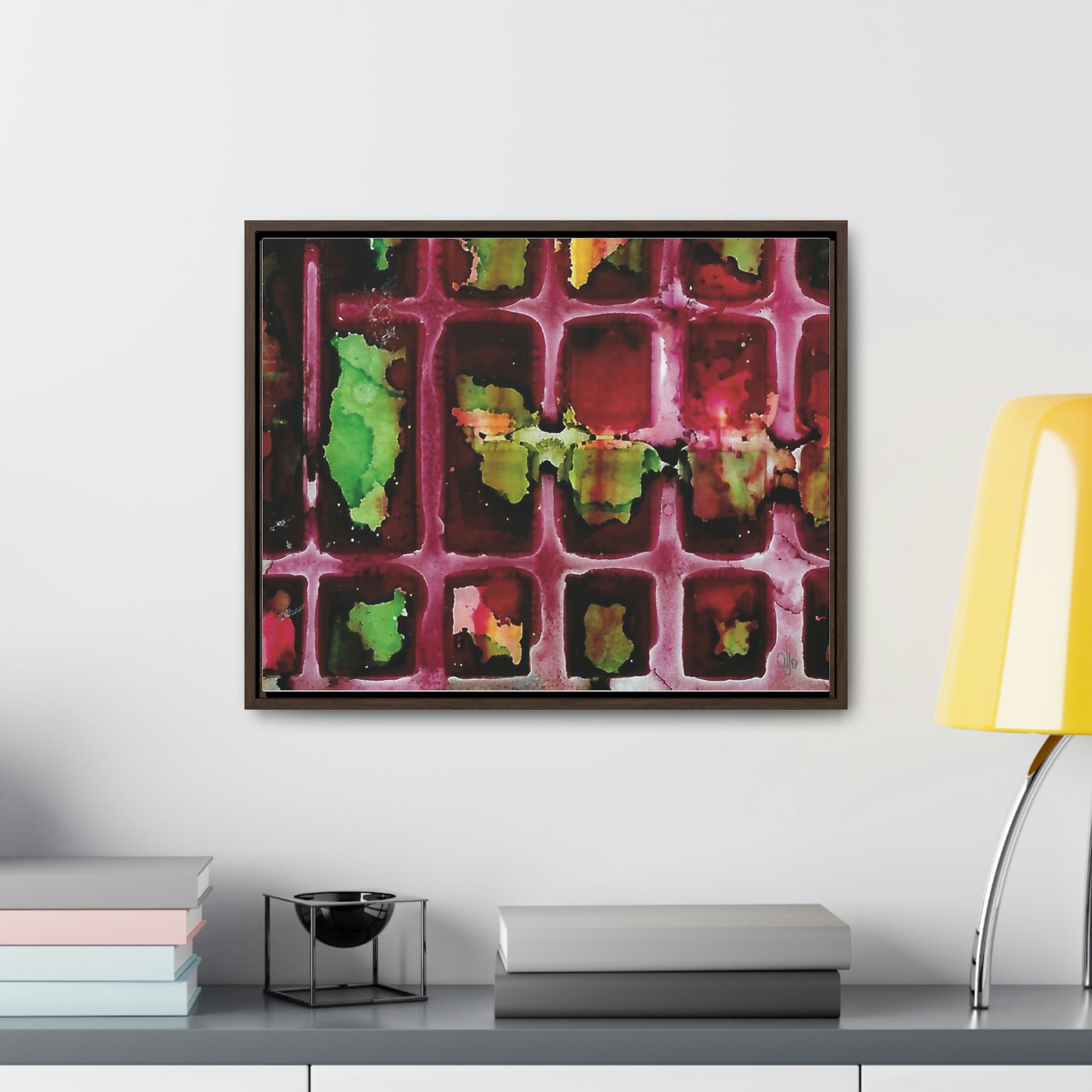 Off the Grid 3 Framed Canvas Print - Alja Design