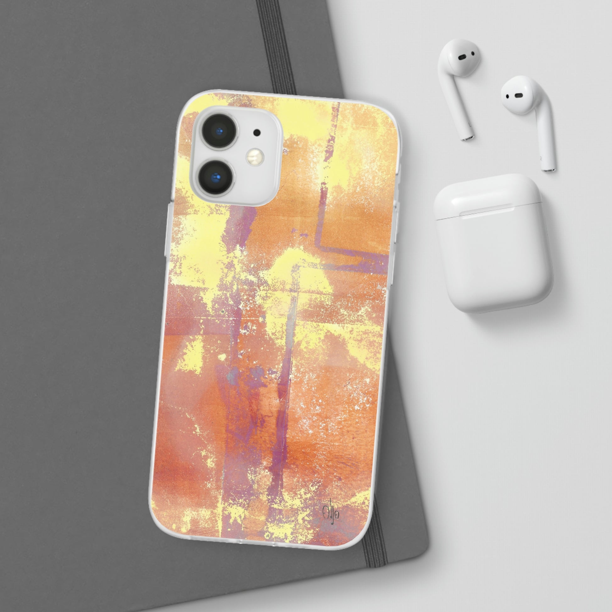 iPhone and Samsung Galaxy Flexi Phone Case Passionate Orange - Alja Design