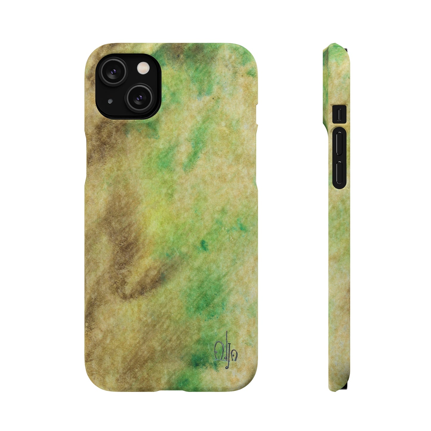 iPhone Samsung Galaxy Pixel5G Snap Case Phone Case Green Marble