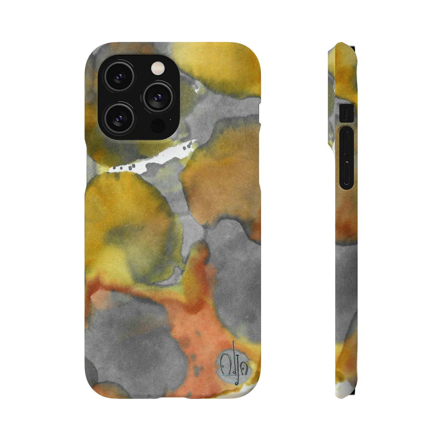 iPhone Samsung Galaxy Pixel5G Snap Case Phone Case Yellow Volcano