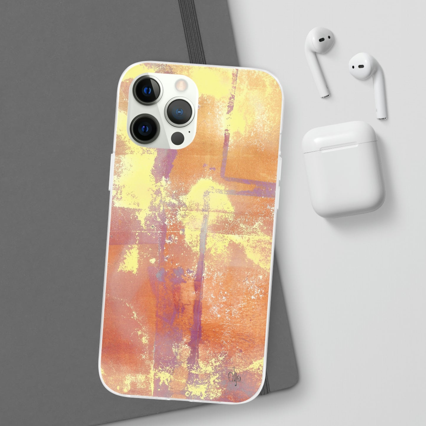 iPhone and Samsung Galaxy Flexi Phone Case Passionate Orange - Alja Design