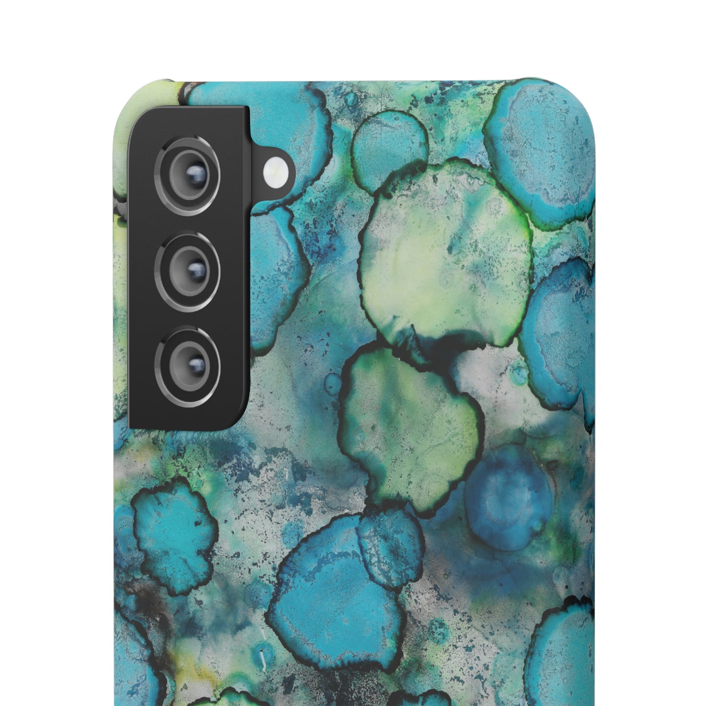 iPhone Samsung Galaxy Pixel5G Snap Case Phone Case Blue Bubbles