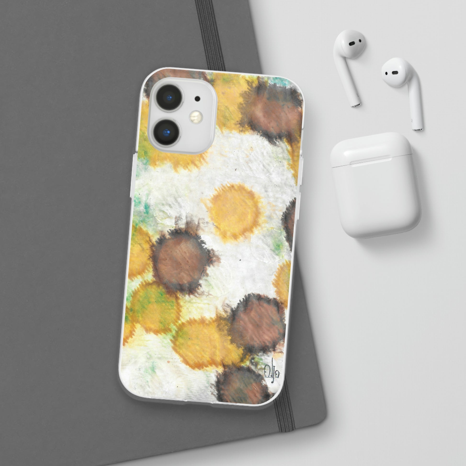 iPhone and Samsung Galaxy Flexi Phone Case Orange Cells - Alja Design