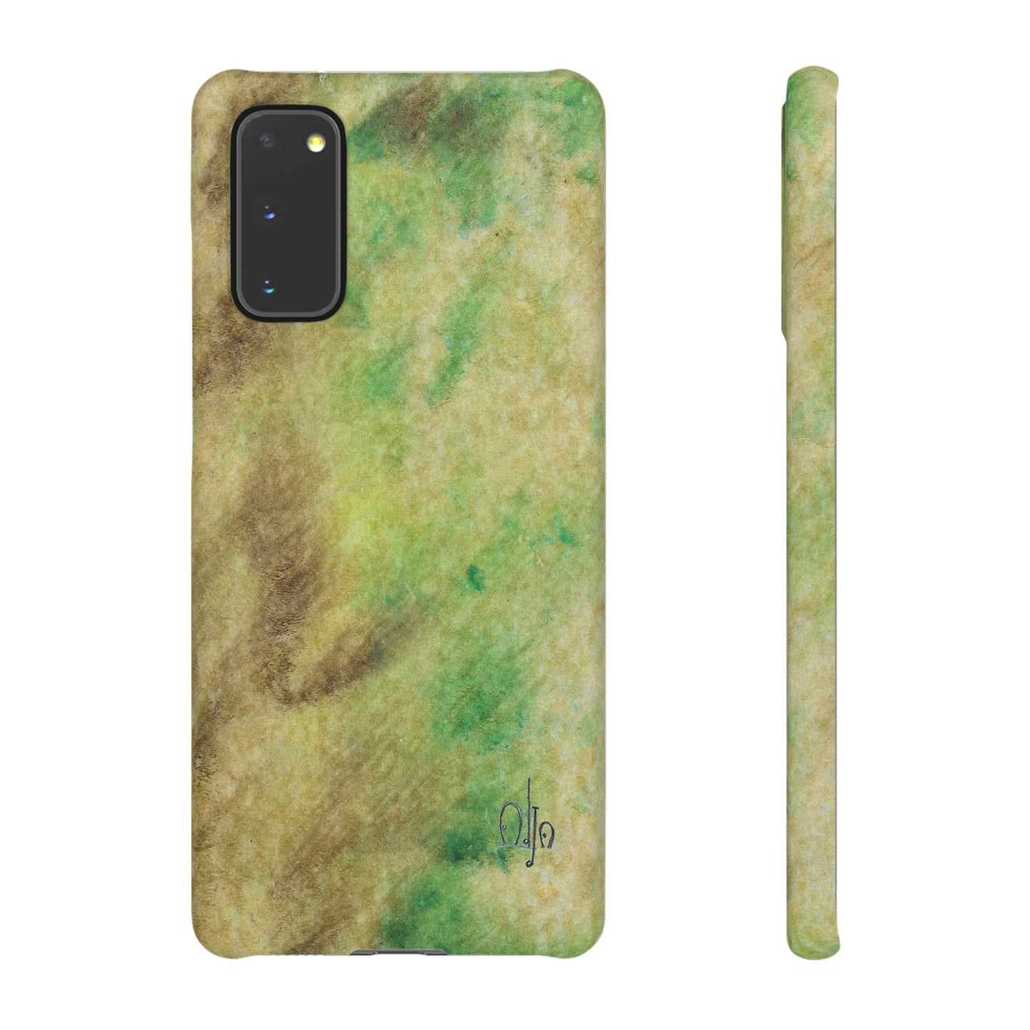 iPhone Samsung Galaxy Pixel5G Snap Case Phone Case Green Marble