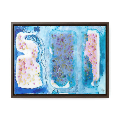 Blue Ice 4 Framed Canvas Print - Alja Design