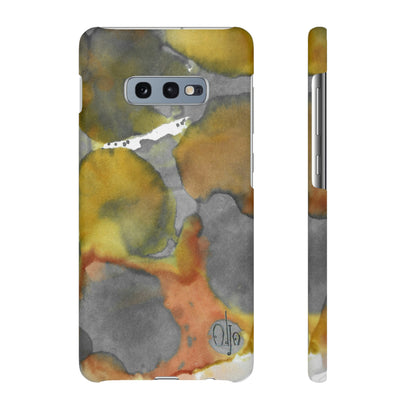 iPhone Samsung Galaxy Pixel5G Snap Case Phone Case Yellow Volcano