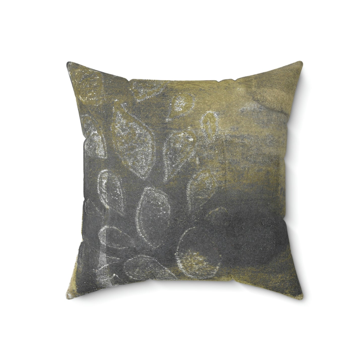 Dark Fossils Square Pillow - Alja Design