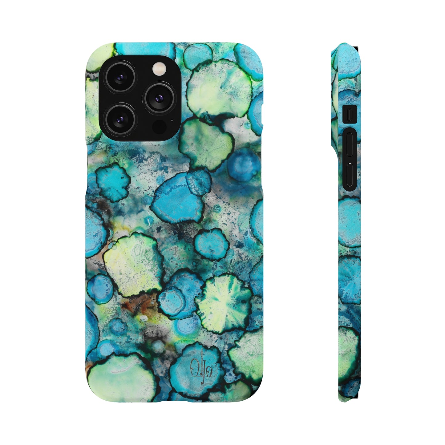 iPhone Samsung Galaxy Pixel5G Snap Case Phone Case Blue Bubbles