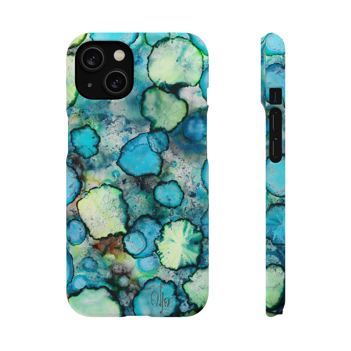 iPhone Samsung Galaxy Pixel5G Snap Case Phone Case Blue Bubbles