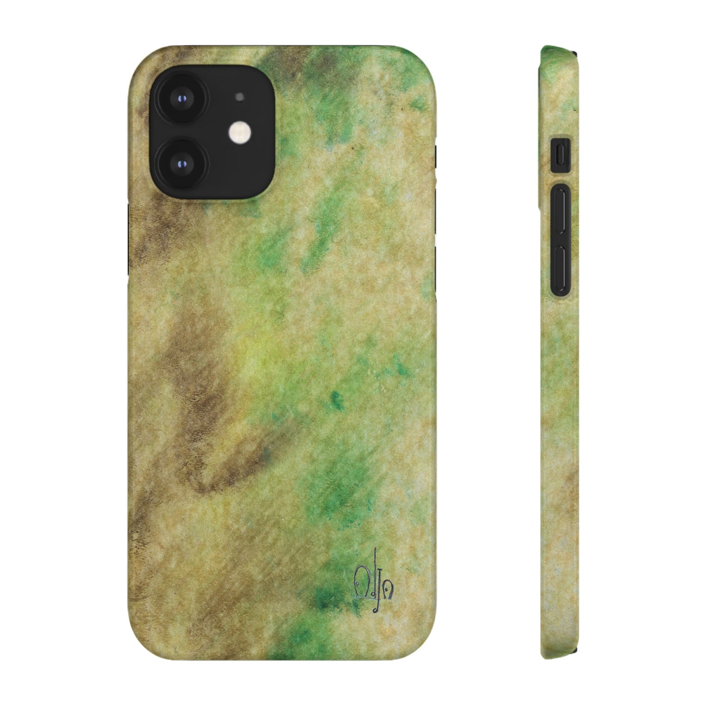 iPhone Samsung Galaxy Pixel5G Snap Case Phone Case Green Marble