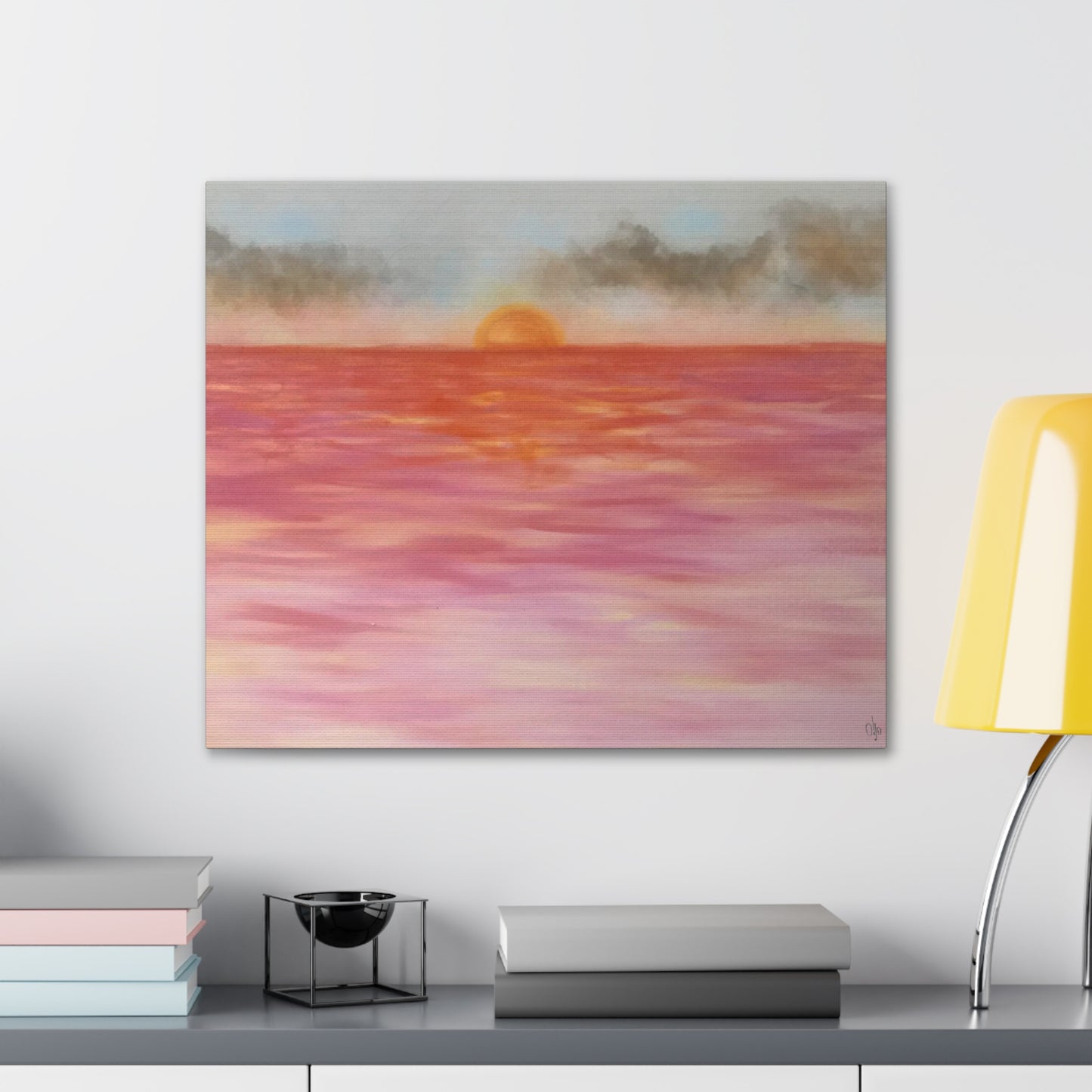 Red Sunset Canvas Print - Alja Design