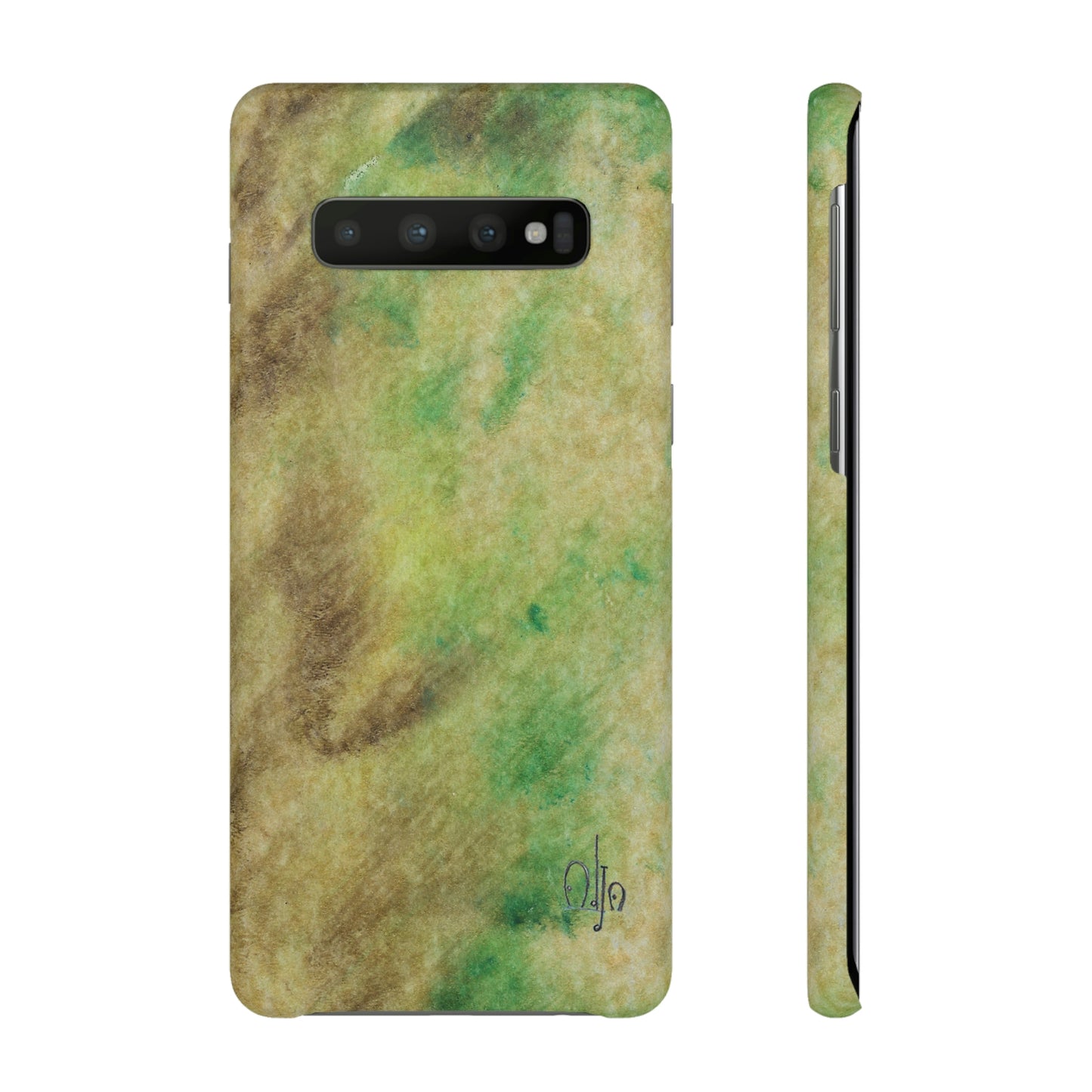 iPhone Samsung Galaxy Pixel5G Snap Case Phone Case Green Marble