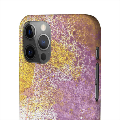 iPhone Samsung Galaxy Pixel5G Snap Case Phone Case Purple Blocks