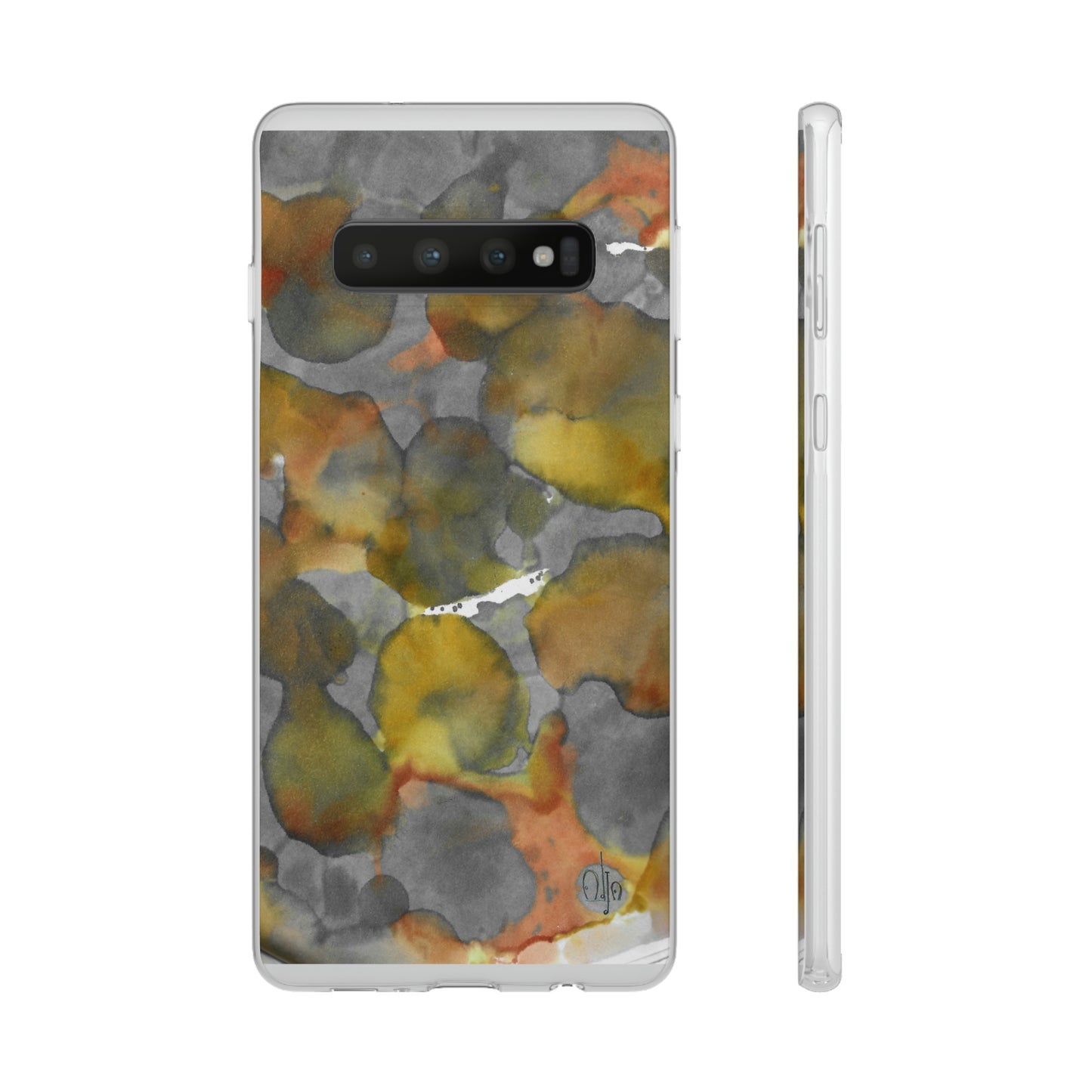 iPhone and Samsung Galaxy Flexi Phone Case Yellow Volcano - Alja Design