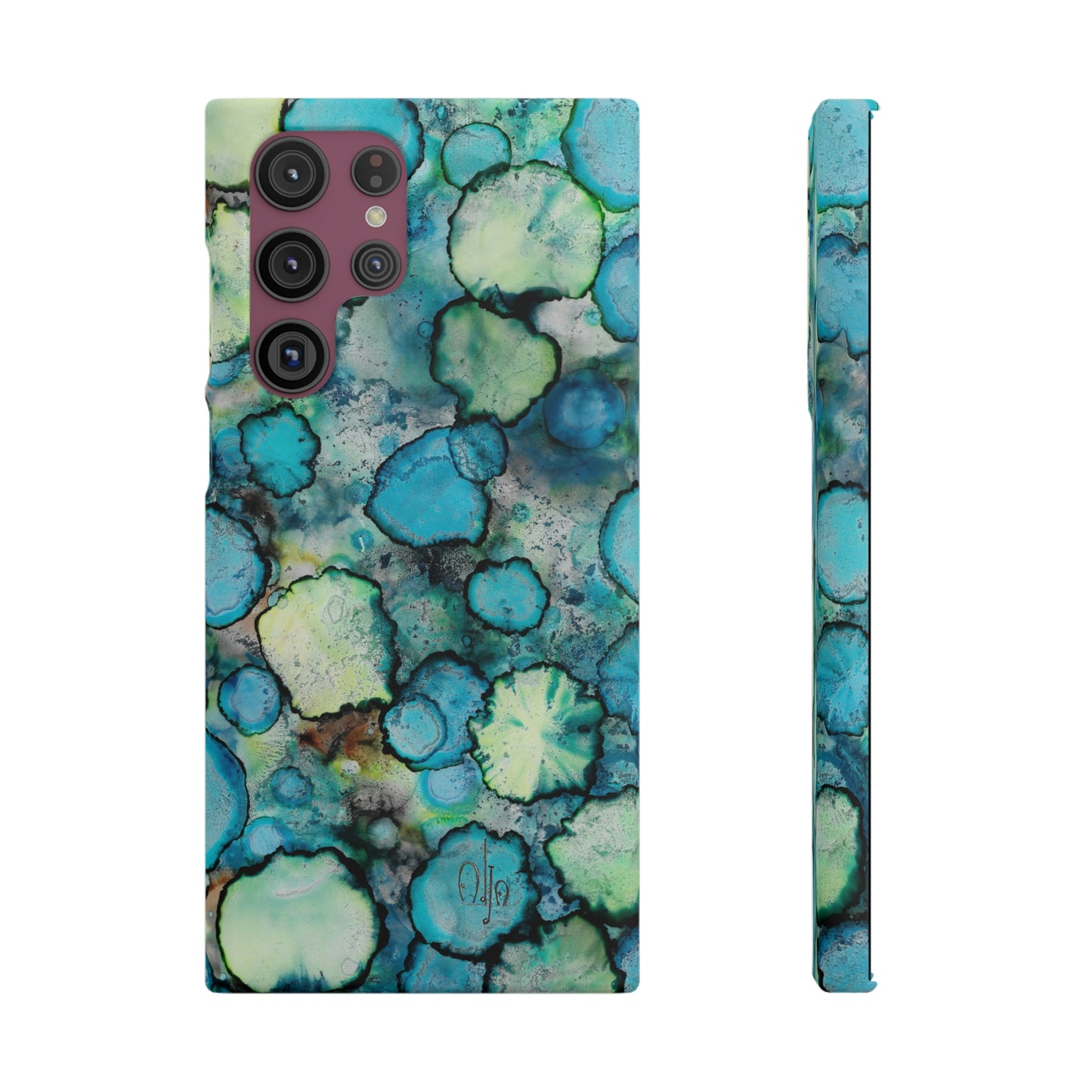 iPhone Samsung Galaxy Pixel5G Snap Case Phone Case Blue Bubbles