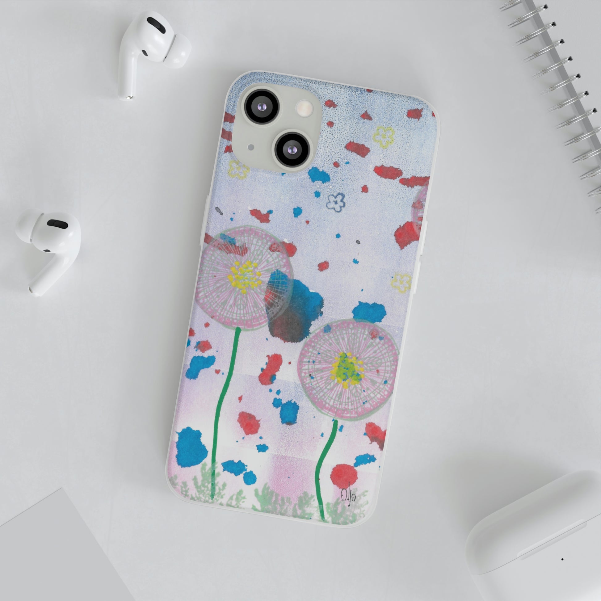 iPhone and Samsung Galaxy Flexi Phone Case Dandelion Party - Alja Design