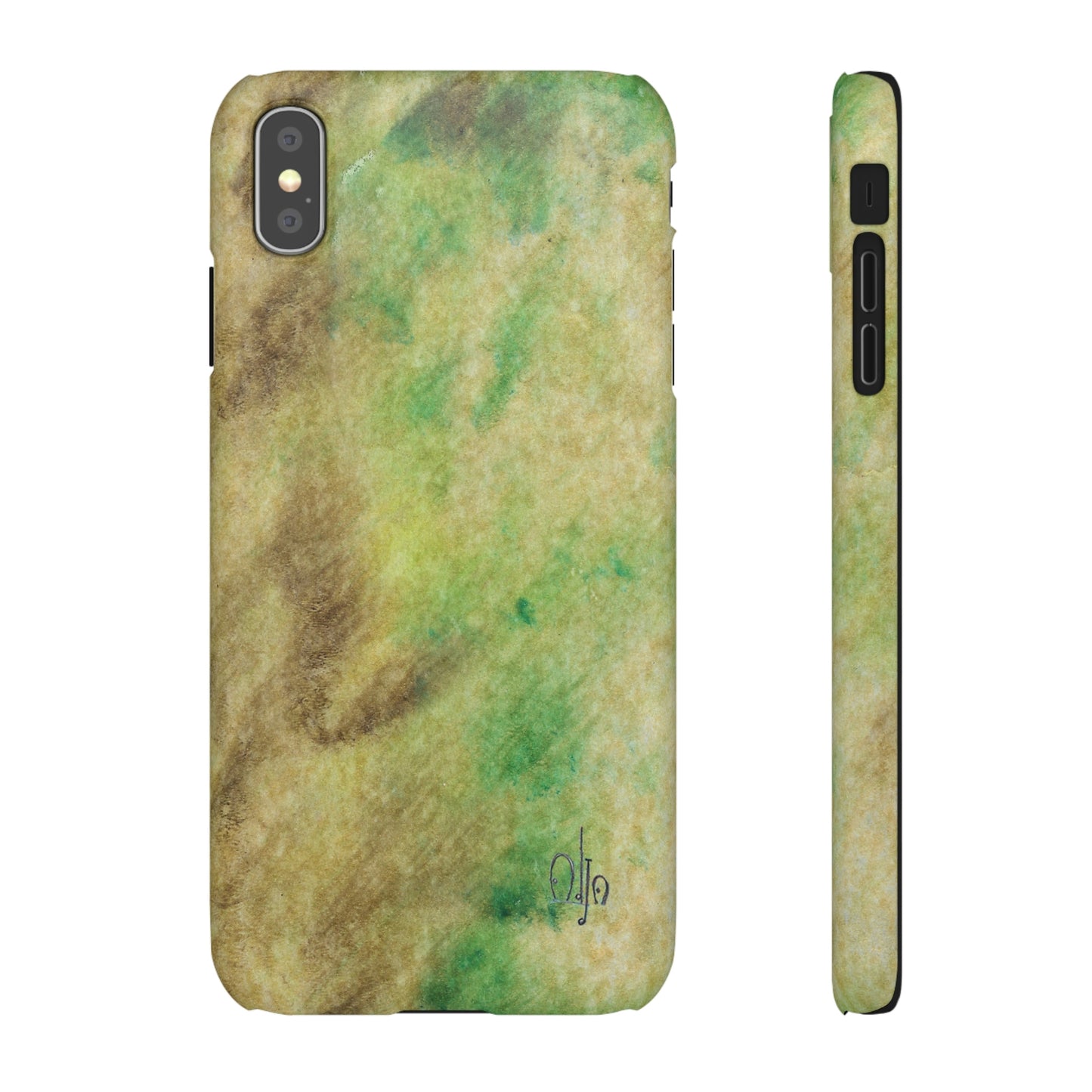 iPhone Samsung Galaxy Pixel5G Snap Case Phone Case Green Marble