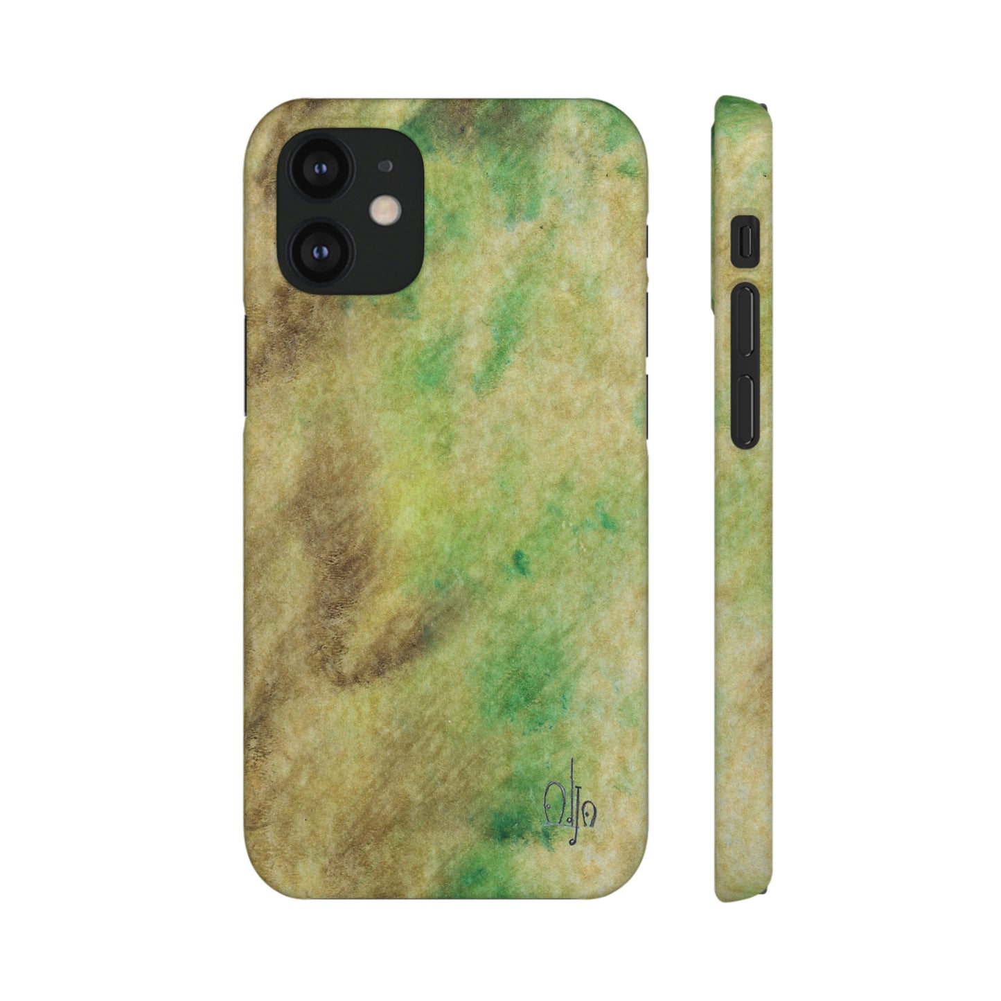 iPhone Samsung Galaxy Pixel5G Snap Case Phone Case Green Marble