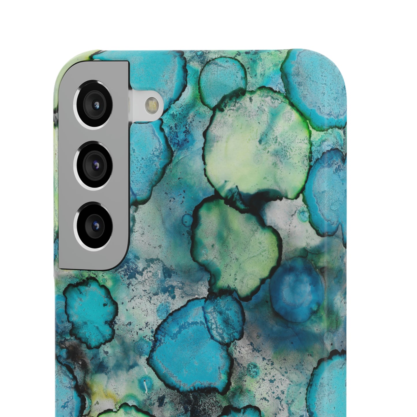 iPhone Samsung Galaxy Pixel5G Snap Case Phone Case Blue Bubbles