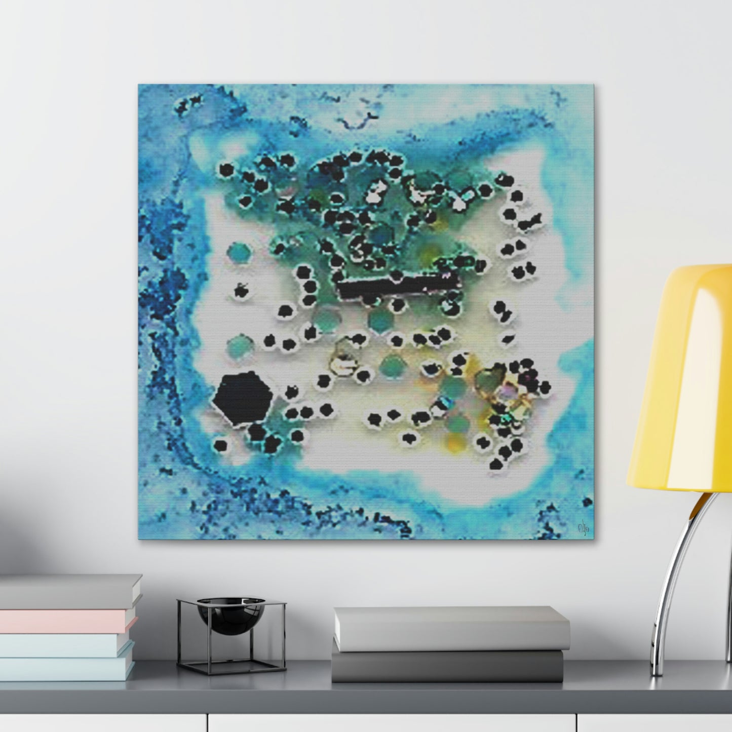 Fractal Blue 1 Canvas Print - Alja Design