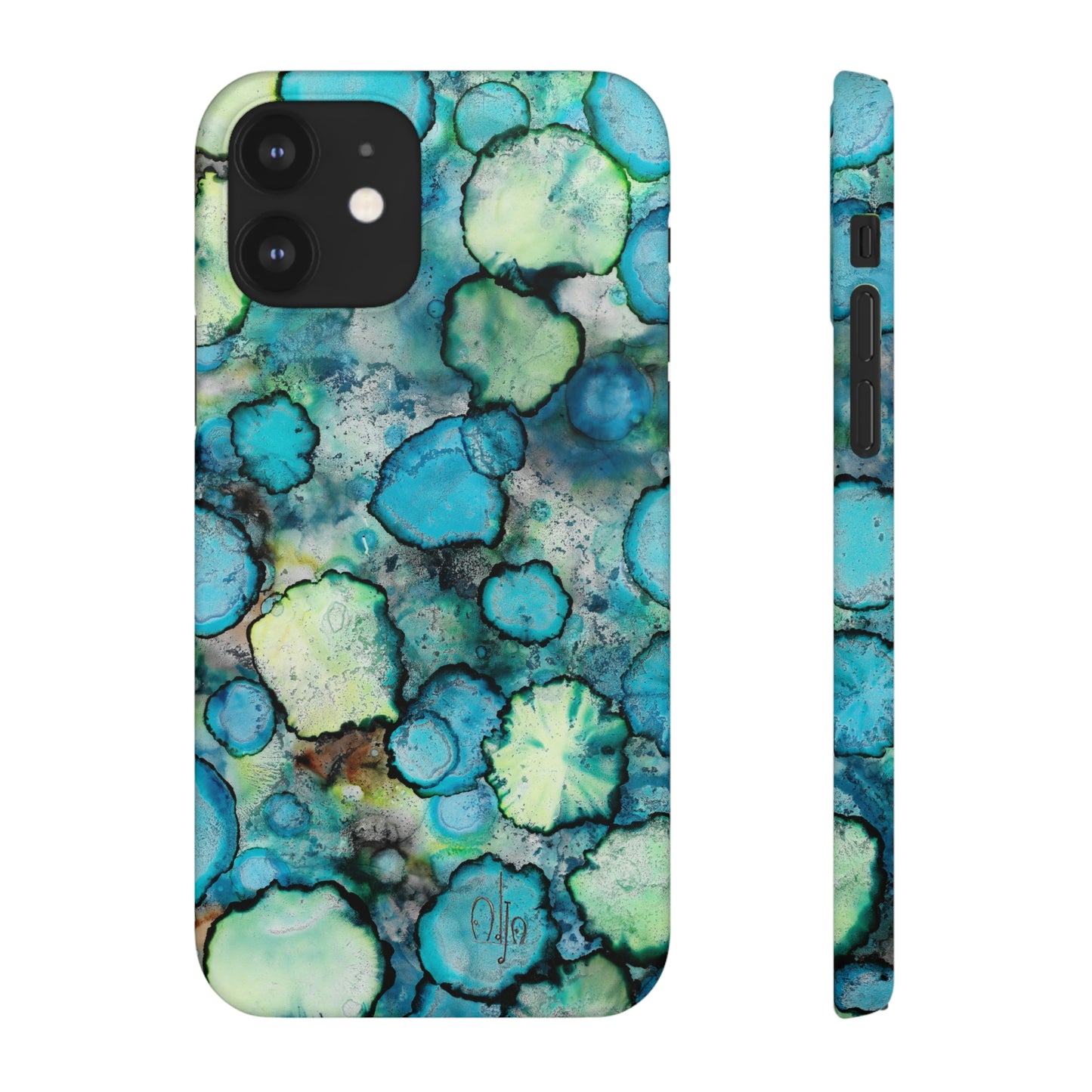 iPhone Samsung Galaxy Pixel5G Snap Case Phone Case Blue Bubbles