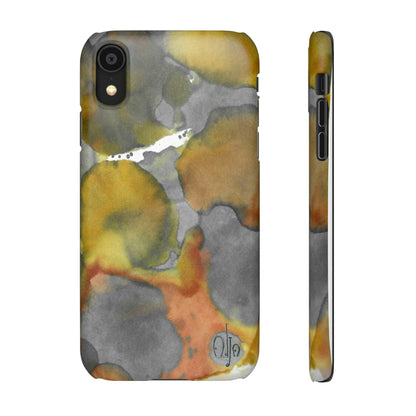 iPhone Samsung Galaxy Pixel5G Snap Case Phone Case Yellow Volcano