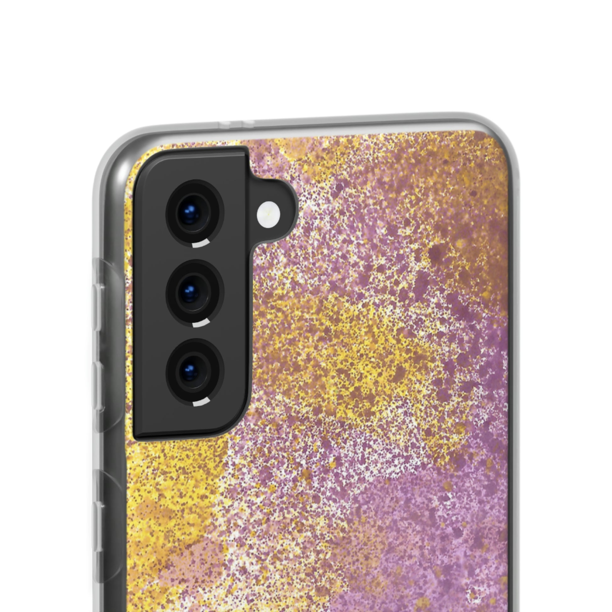 iPhone and Samsung Galaxy Flexi Phone Case Purple Blocks - Alja Design