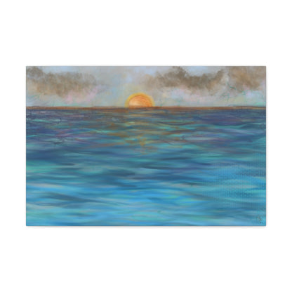 Blue Sunset Canvas Print - Alja Design