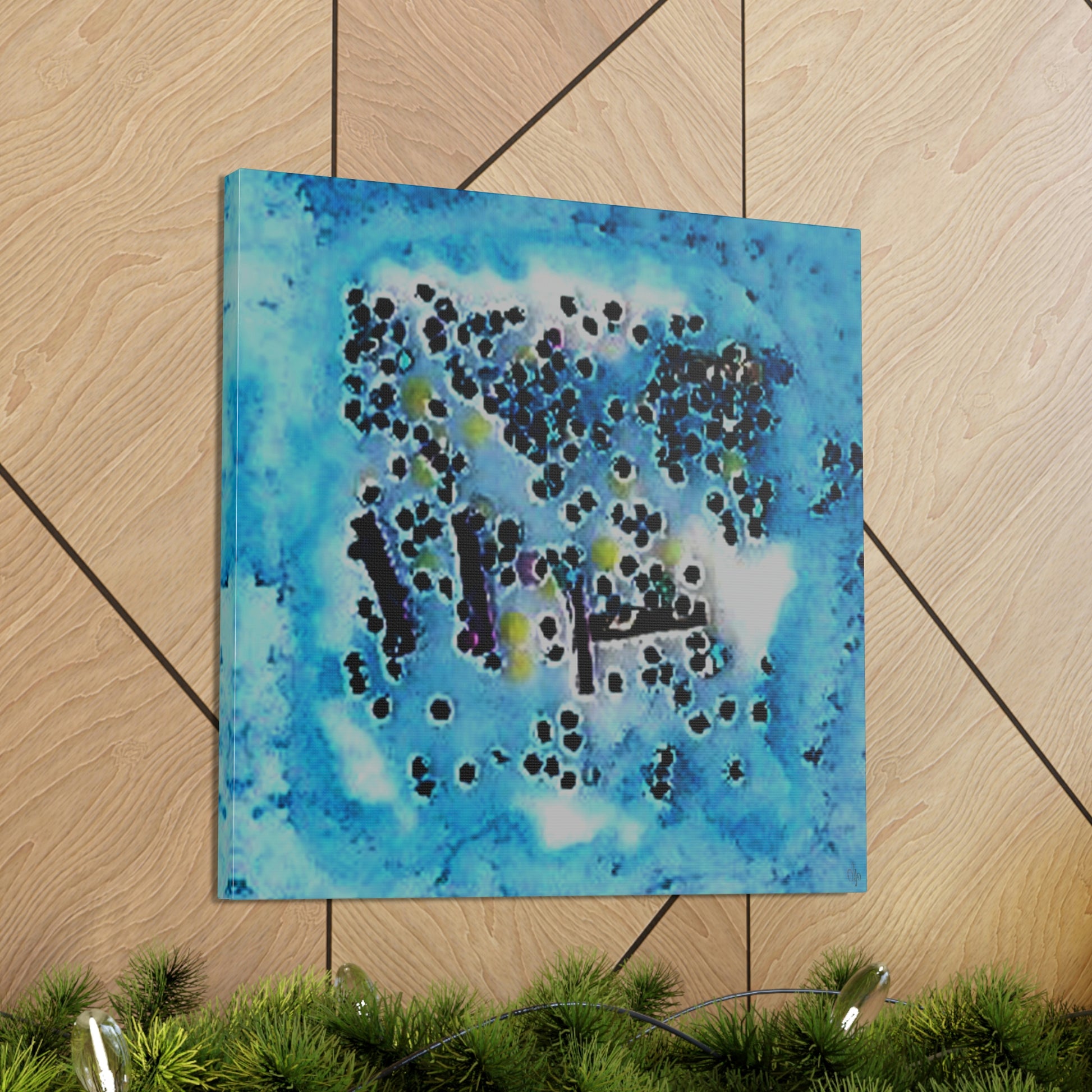 Fractal Blue 3 Canvas Print - Alja Design