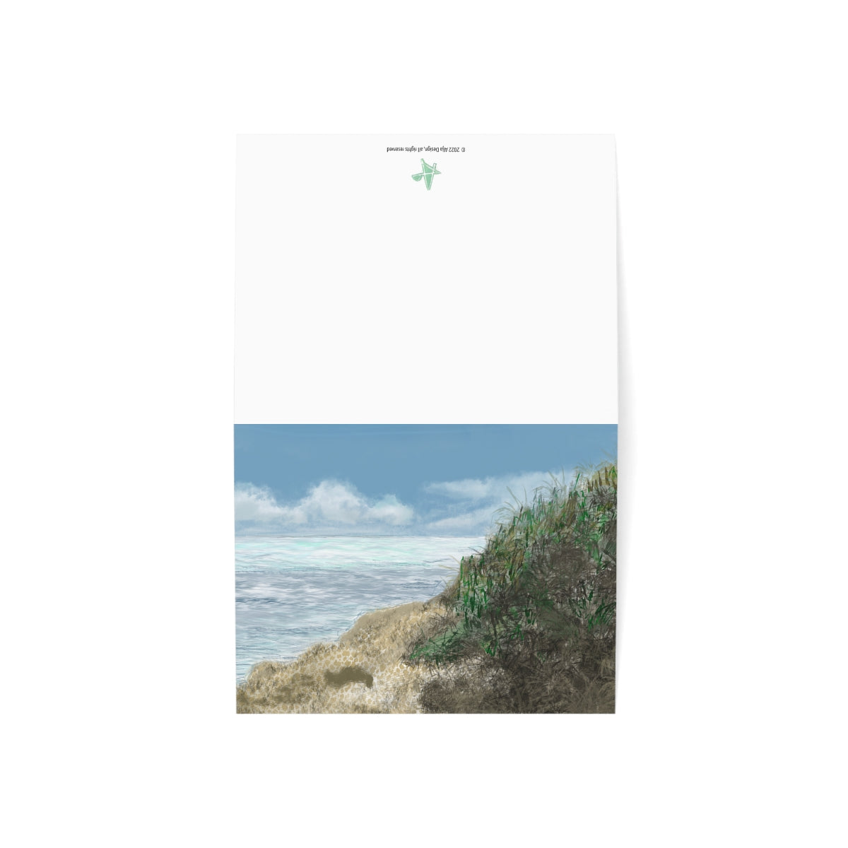 West Cliff Folded Greeting Card